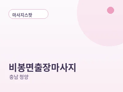 청양 비봉면 출장마사지